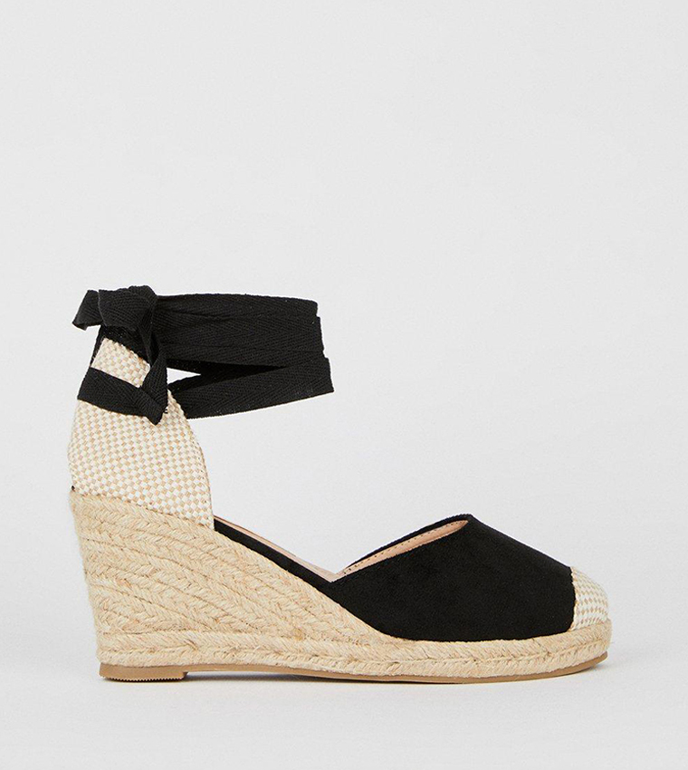 Black tie deals espadrille wedges