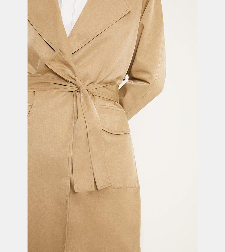 Buy Oasis Classic Longline Trench Coat In Beige | 6thStreet UAE