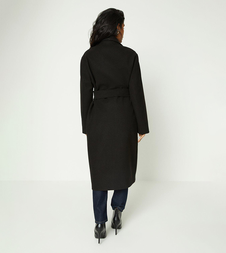 Oasis black cheap wrap coat