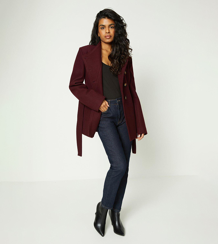 Oasis burgundy clearance coat