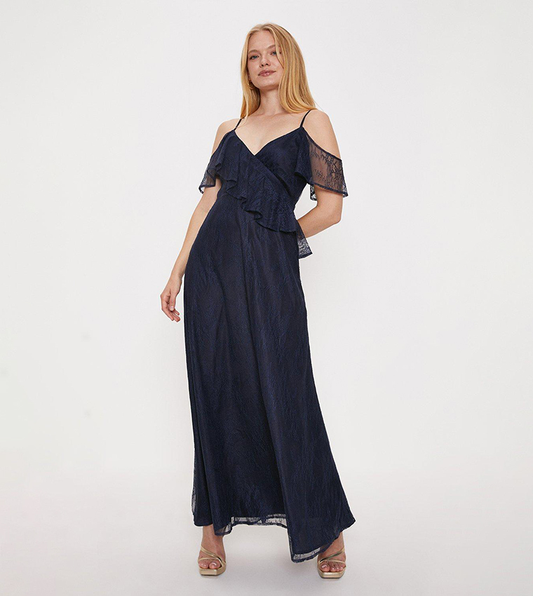 Open shoulder 2024 long dress