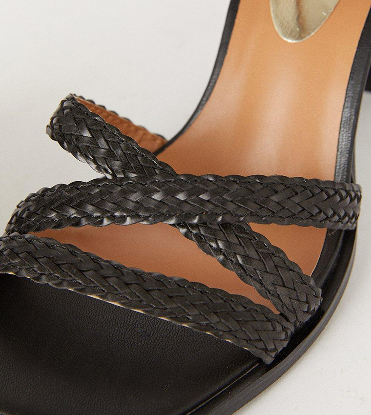 Buy Oasis Plaited Stacked Block Heel Sandals In Black 6thStreet UAE