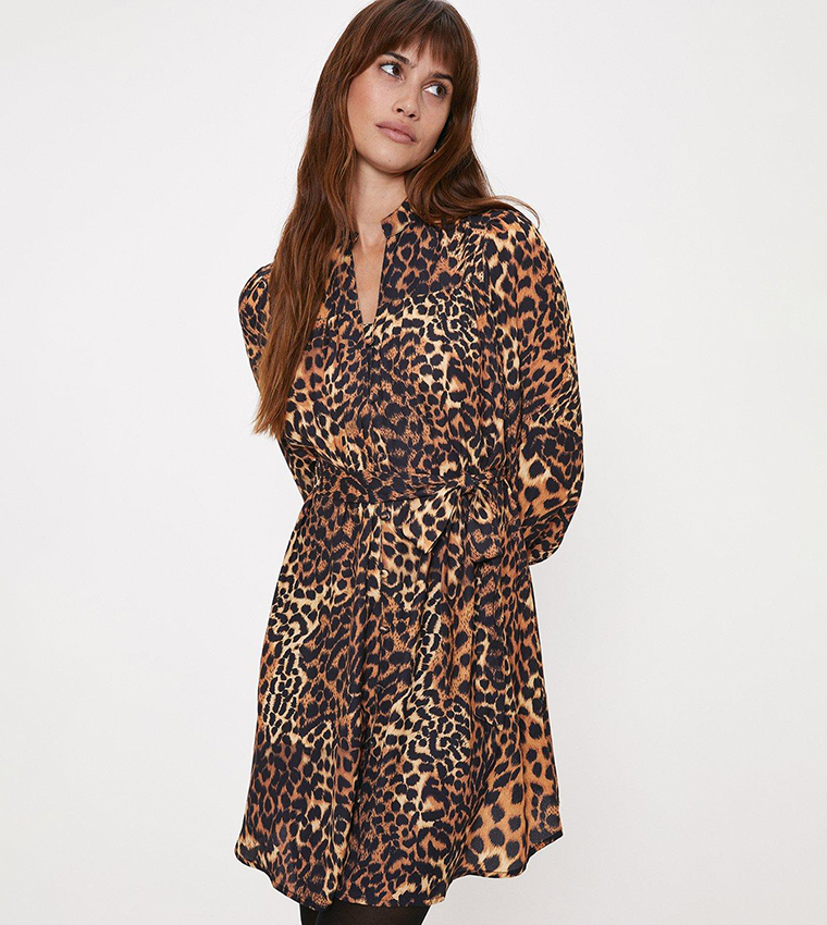 Oasis animal clearance square neck dress