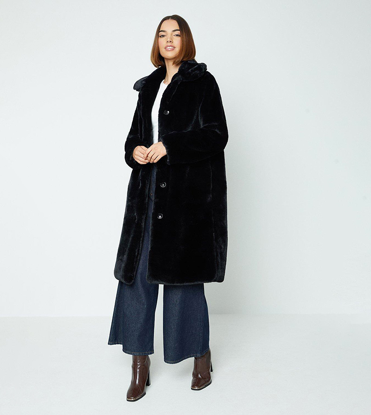 The Aspen Plush Faux-Fur Longline Coat main image 0