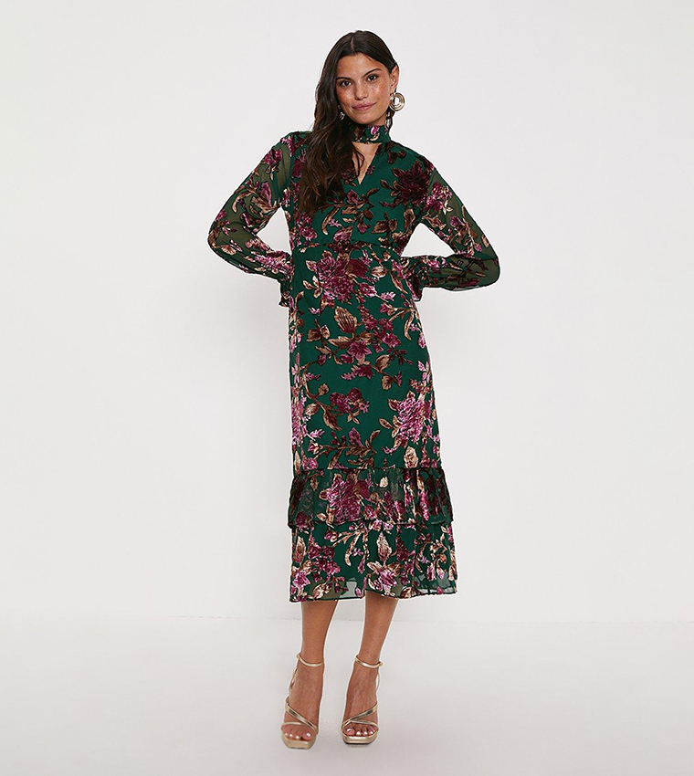 Oasis high neck midi dress best sale