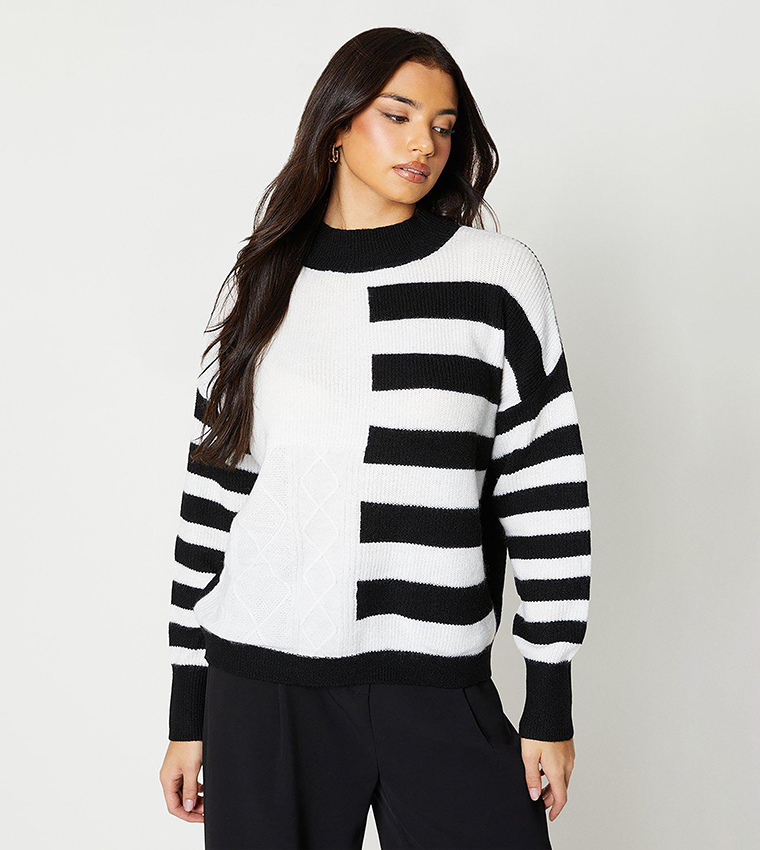 Blank sheet music, striped color-block black velvet, pink and black doll-inspired striped long-waist design performance outfit, includes badge main image 0