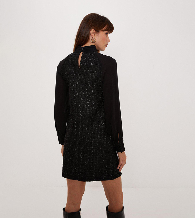 Oasis gold tweed dress sale