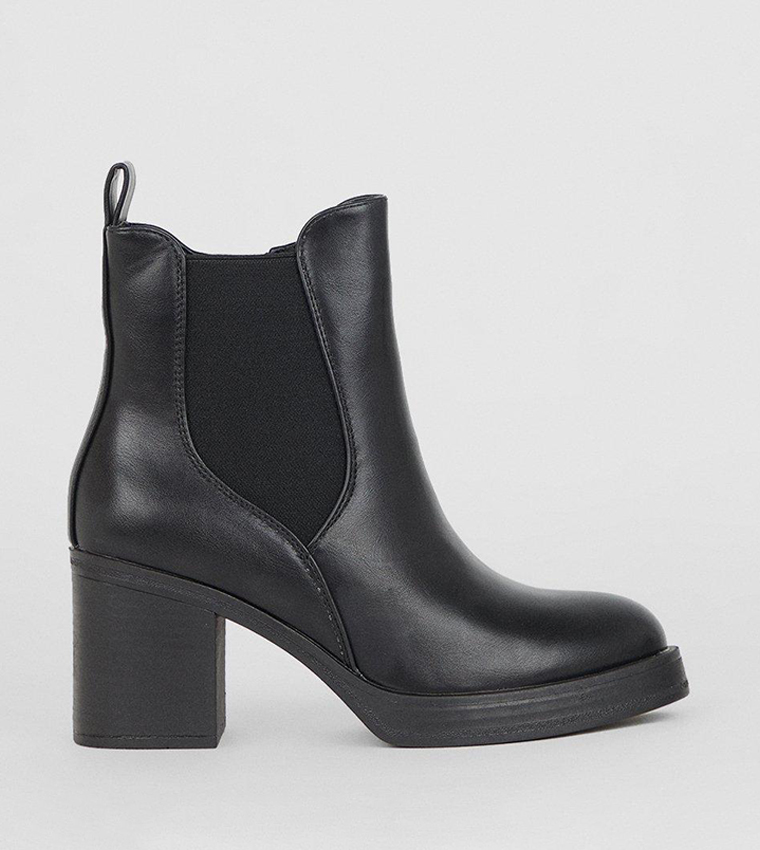 Buy Oasis Round Toe Platform Ankle Boots In Black | 6thStreet UAE