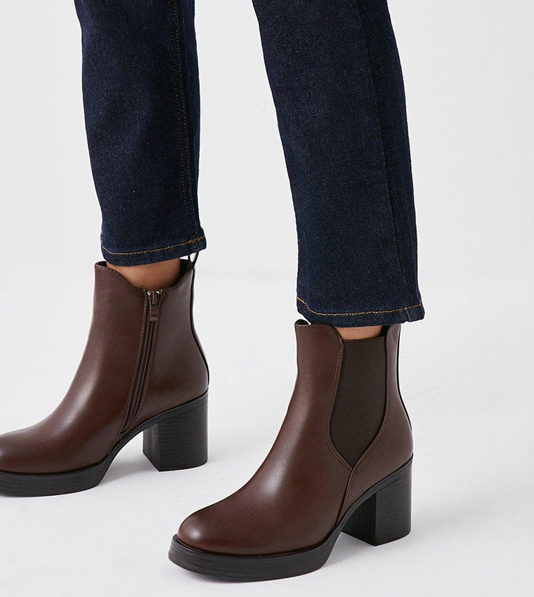 Round Toe Platform Ankle Boots main image 0