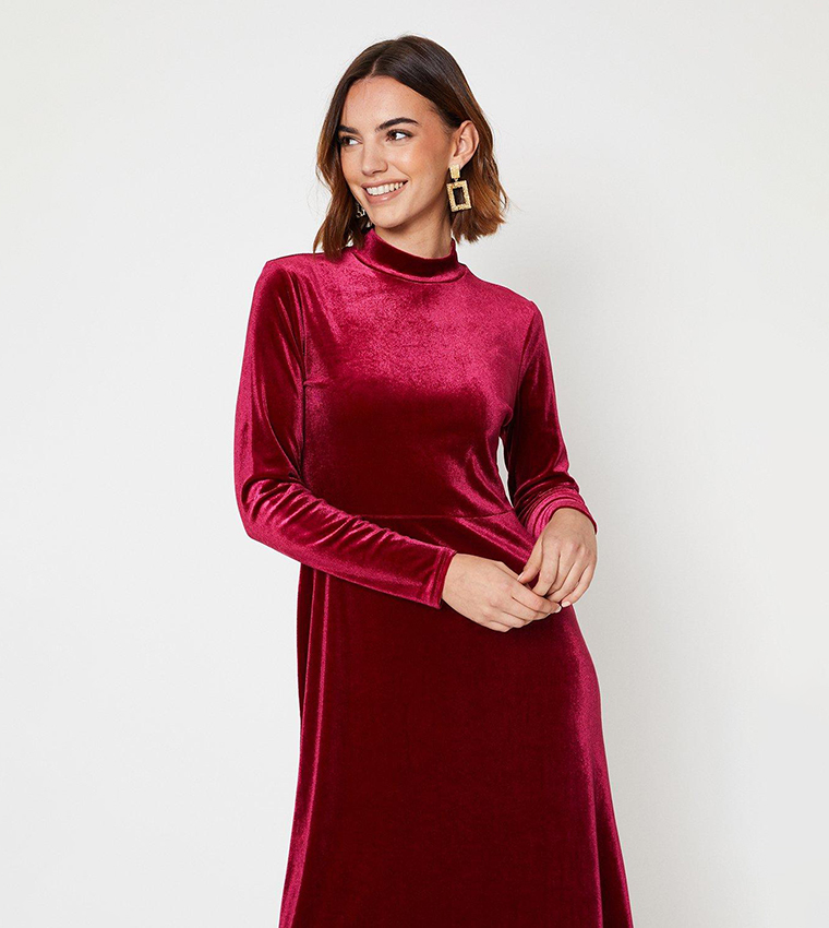 open lace back dress Baltic Born Womens Tatiana Velvet One Shoulder Maxi Dress | Rust main image 0