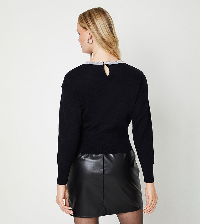 Butterfly Sleeve Ribbed Batwing Jumper