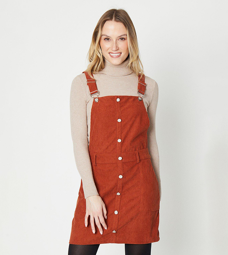 Oasis cord clearance pinafore dress