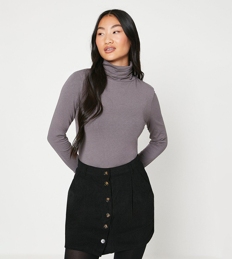 Black cord shop skirt petite