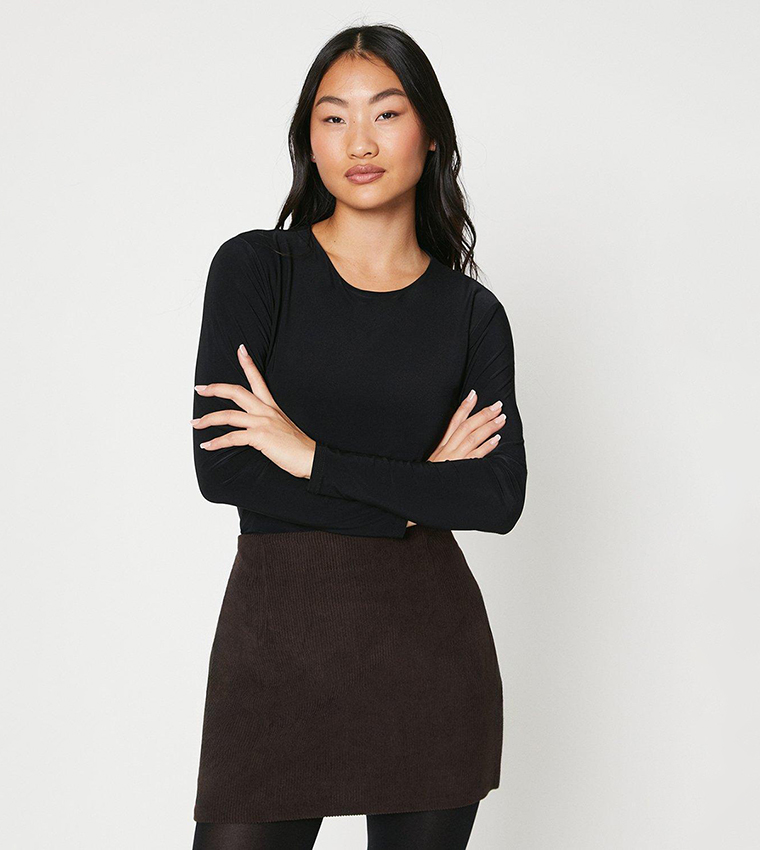 Black cord skirt oasis hotsell