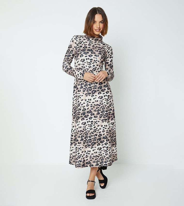 Oasis animal high neck dress best sale