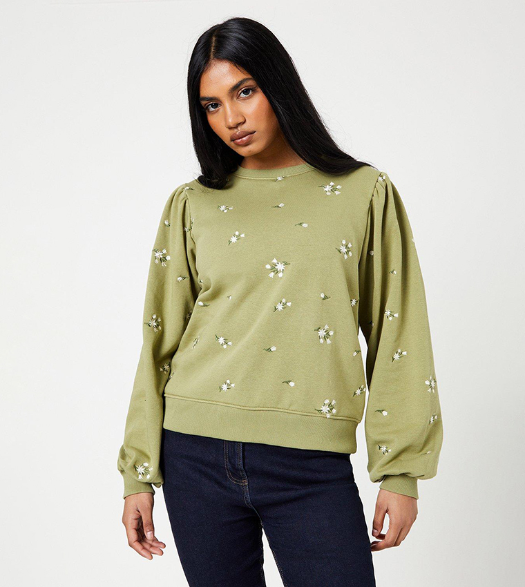 Petite embroidered sweatshirts best sale