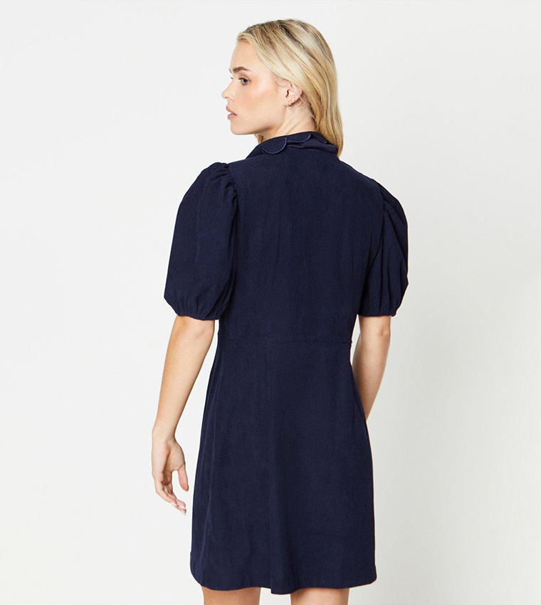 Oasis navy 2025 cord dress