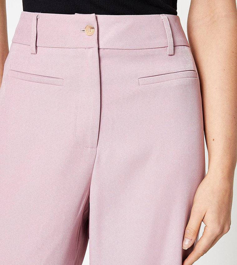 High Waisted Patch Back Pocket Trousers