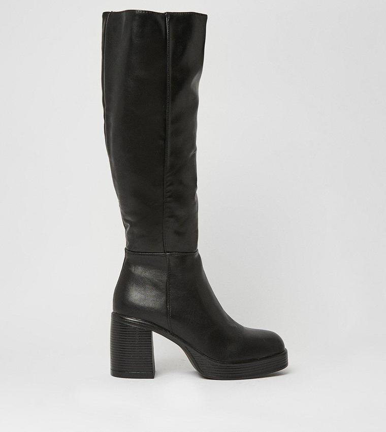 Oasis top patent boots