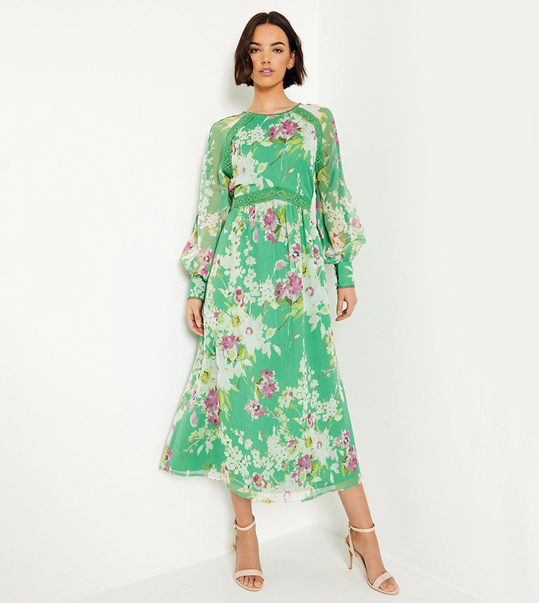 Leaves of Grass, New York Liberty print Bishop Court printed cotton dress