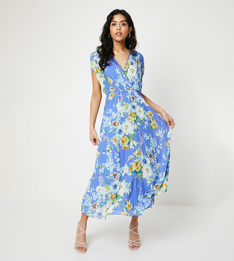 Oasis floral pleated dress hotsell