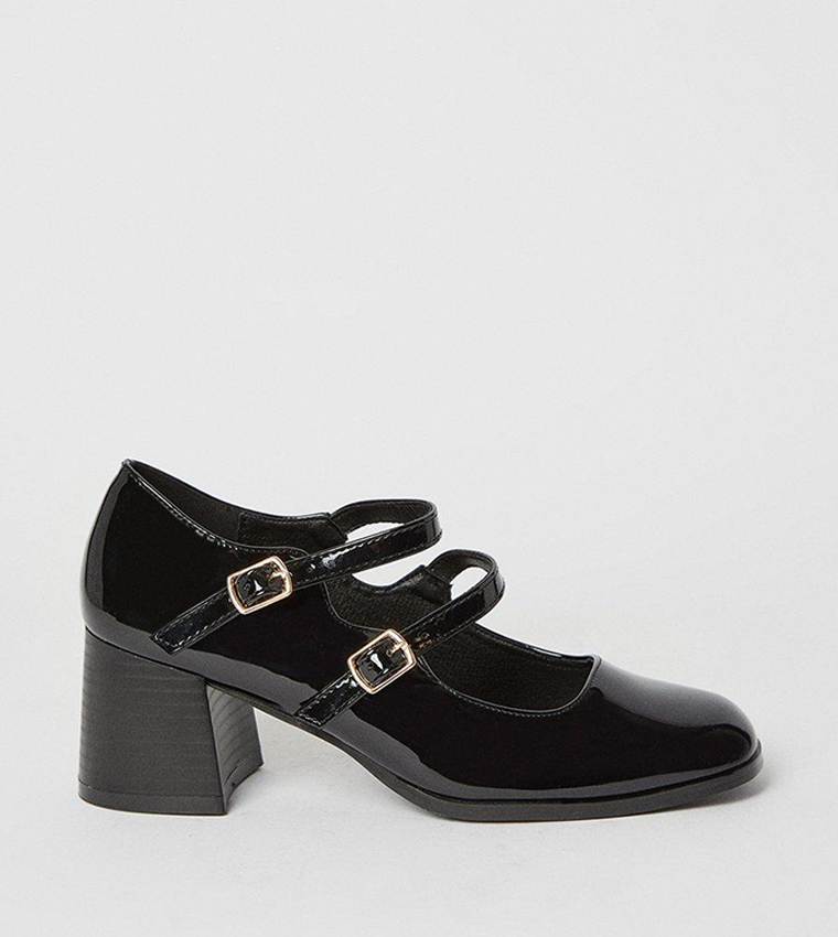Valerie Square Toe Double Strap Mary Jane Pumps