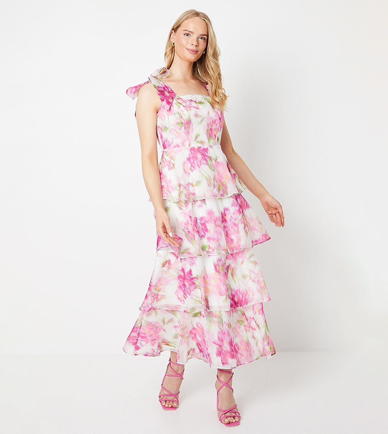 victoria beckham gathered satin midi dress Gathered V-Neck Midi Dress - Iris