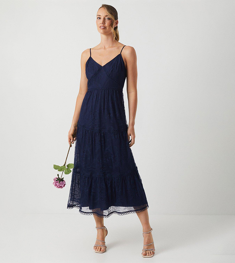 Buy Oasis Strappy Bridesmaids Midi Dress In Navy 6thStreet Qatar