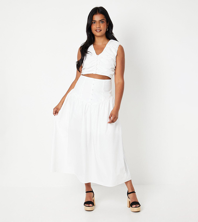 sachin and babi light blue dress Drop Waist White Dresses