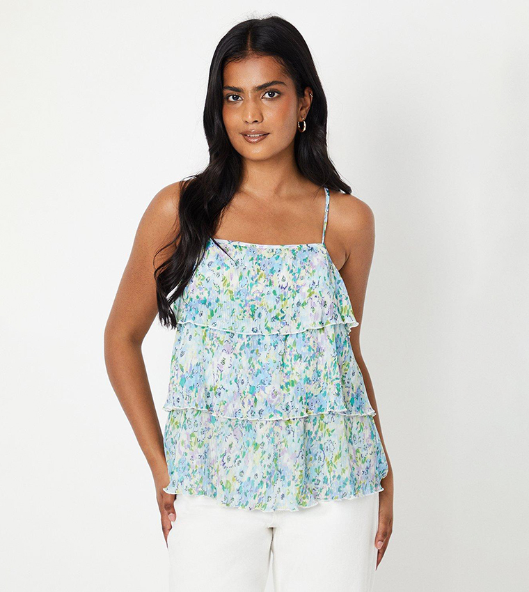 Floral strappy top hotsell