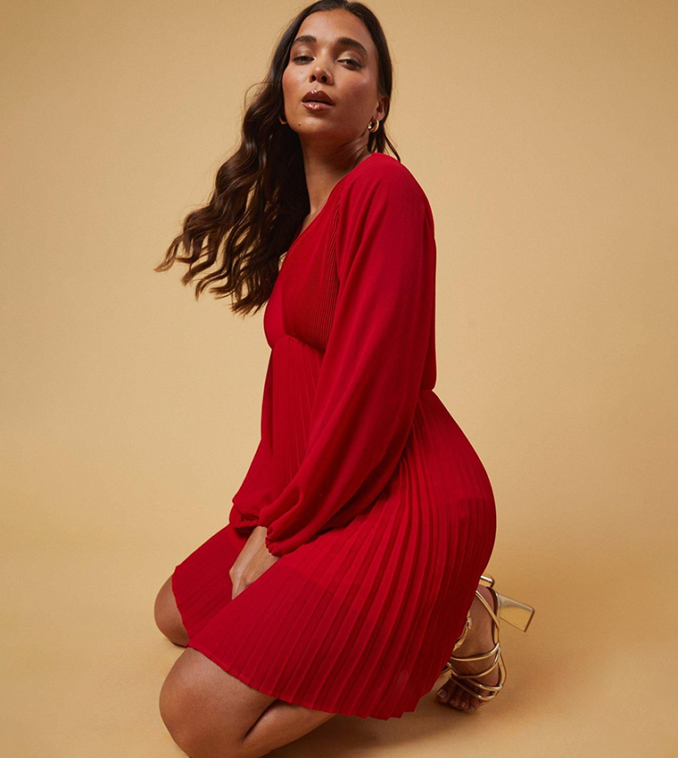 strapless open back dress Sanguine Red Hand Embroidered Mirror Work Pure Cotton Dress For Women   Okhaistore