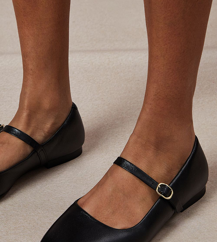 Belle Leather Square Toe Mary Jane