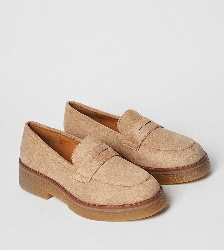 Buttercup Faux Suede Penny Loafers