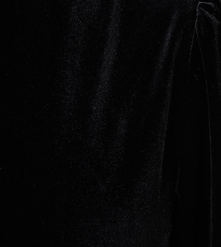 Velvet High Neck Maxi Dress