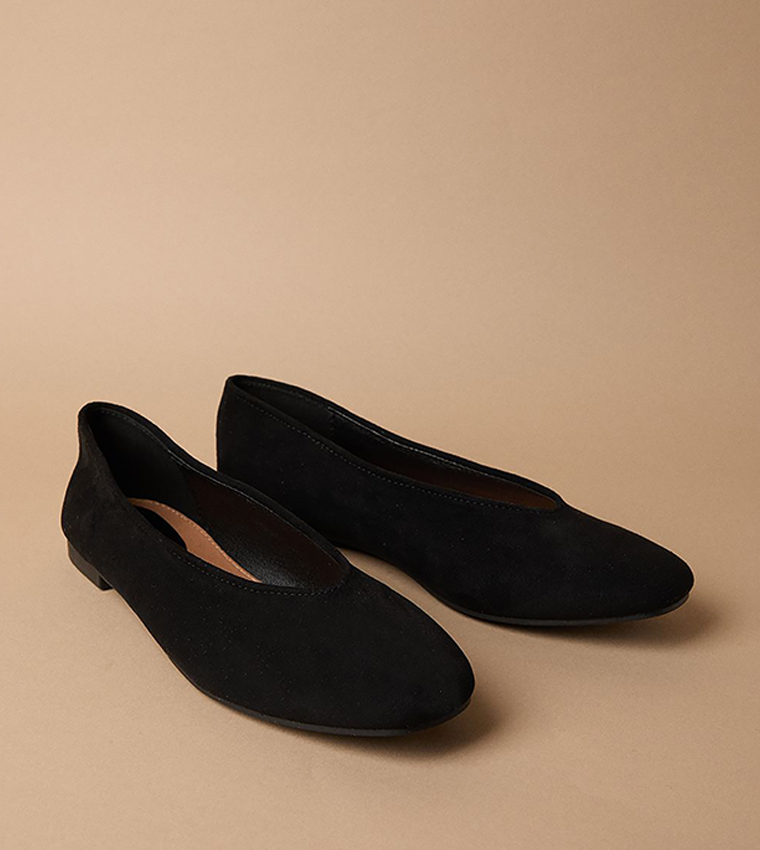 Bonnie Soft Square Toe High Vamp Ballerinas