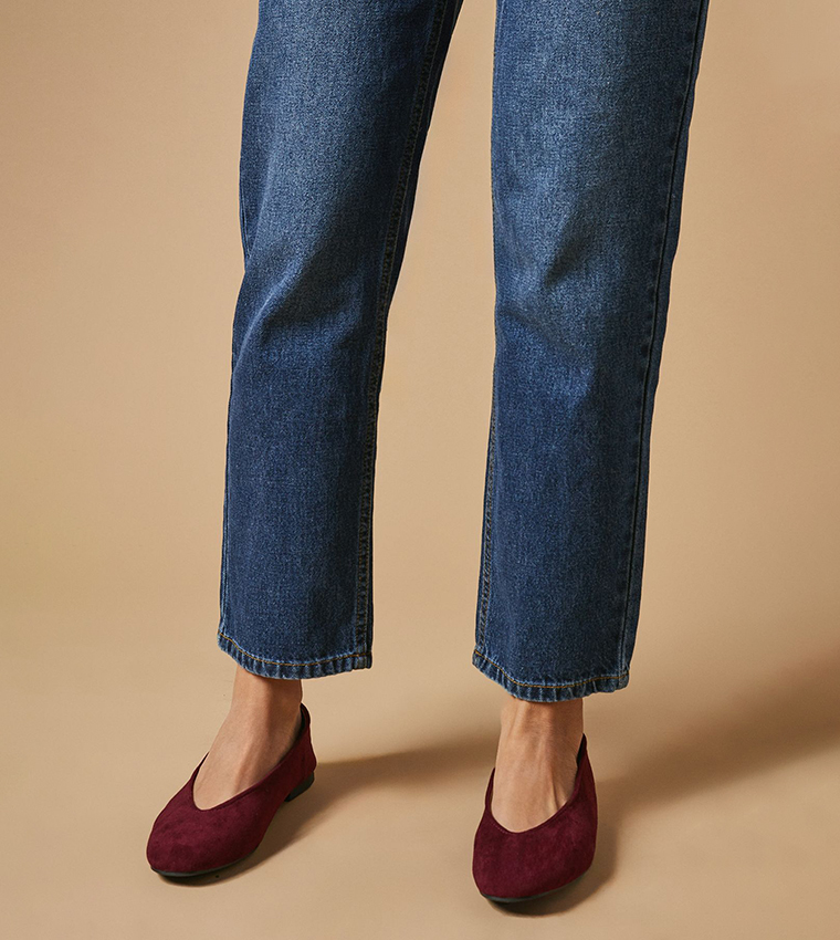 Bonnie Soft Square Toe High Vamp Ballerinas