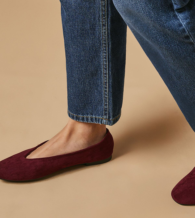 Bonnie Soft Square Toe High Vamp Ballerinas