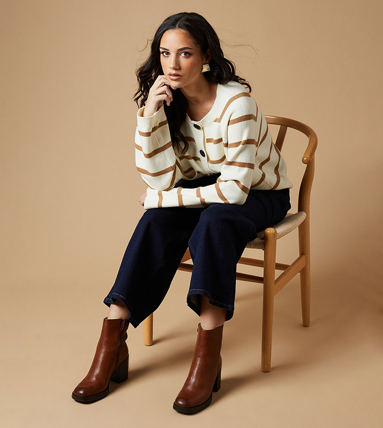 Mara Block Heel Platform Ankle Boots