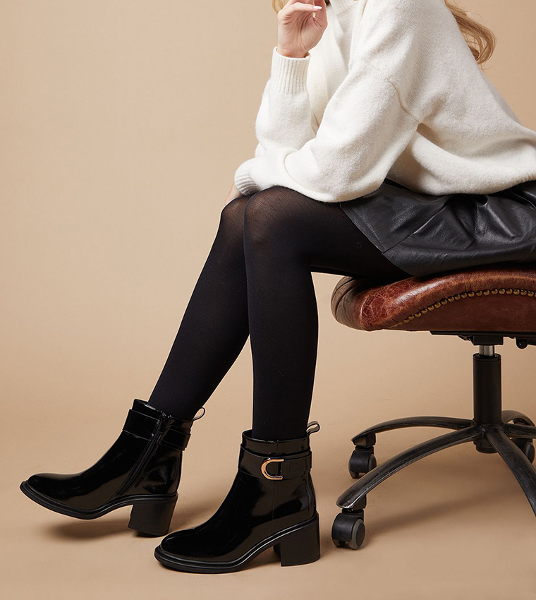 Oasis patent boots store
