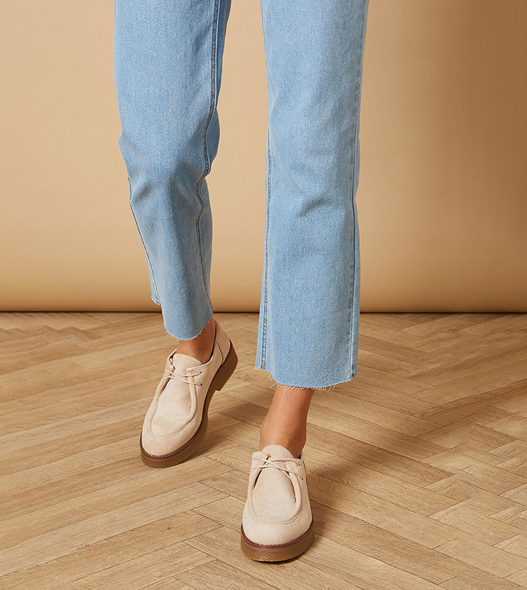 Edith Faux Suede Wallaby Boat Shoes