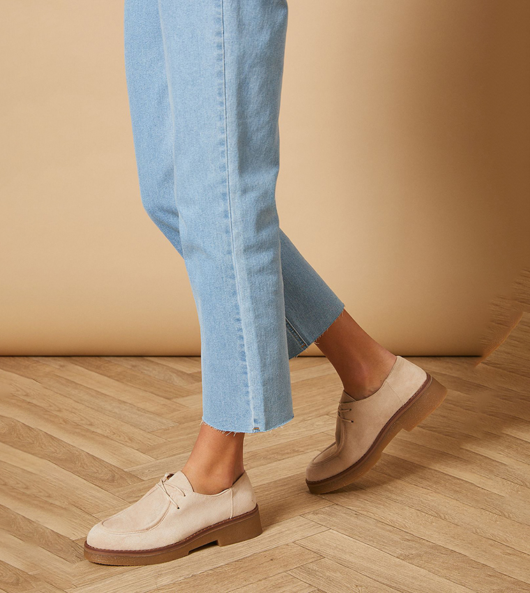 Edith Faux Suede Wallaby Boat Shoes