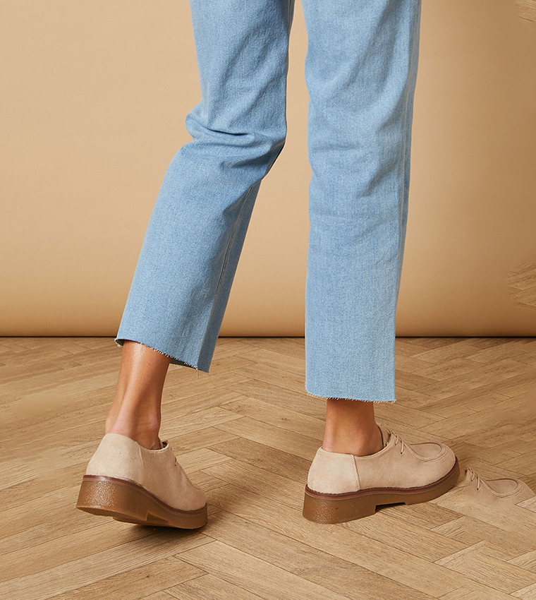 Edith Faux Suede Wallaby Boat Shoes