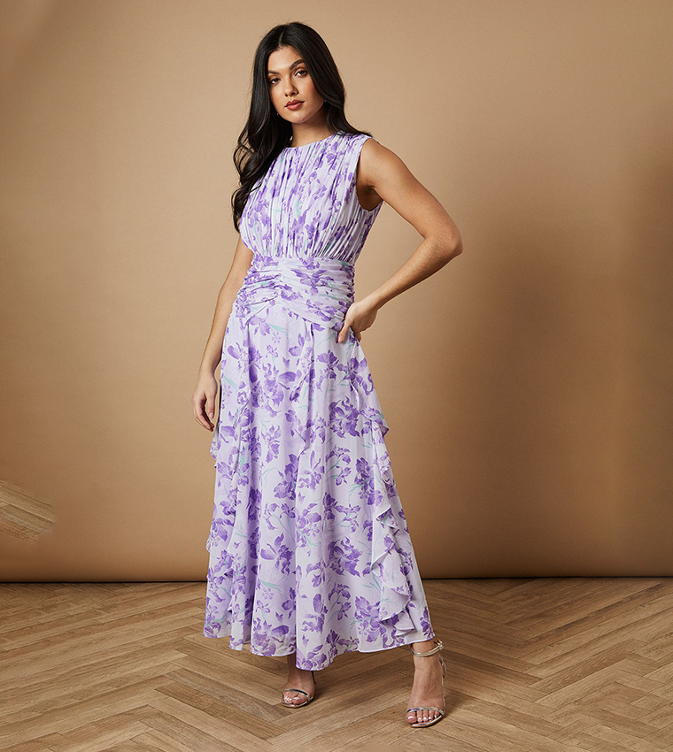 purple colour one piece dress Purple One Piece Maxi Gown Purple Xxl Maxi Dress Purple Colour Zig Zag Maxi  Gown Xxl