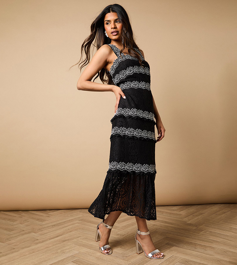 Milla Covered Buckle High Block Heel Sandals