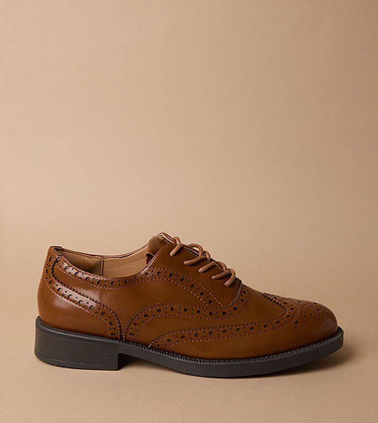 Sanya Brogue Detail Lace Up Formal Shoes