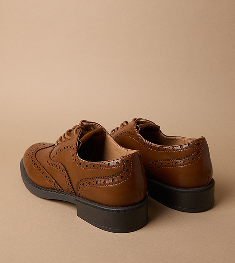 Sanya Brogue Detail Lace Up Formal Shoes