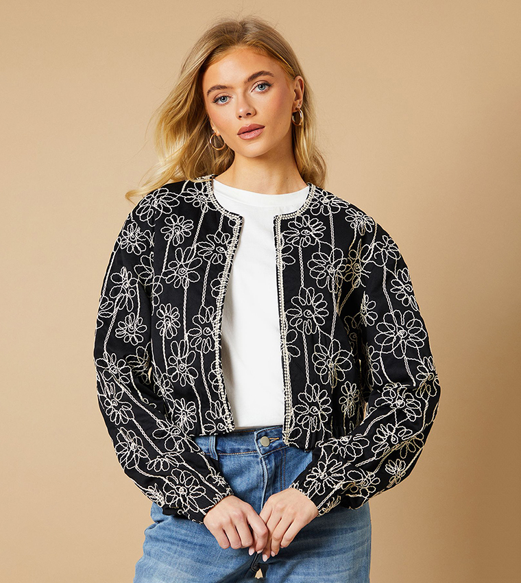 Embroidered Bomber Jacket