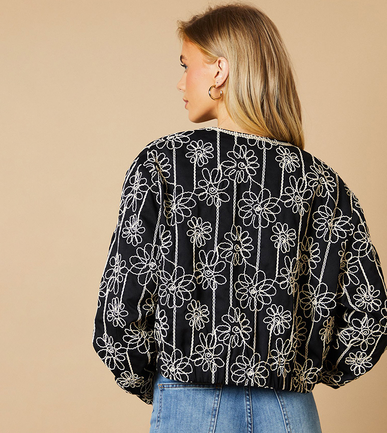 Embroidered Bomber Jacket