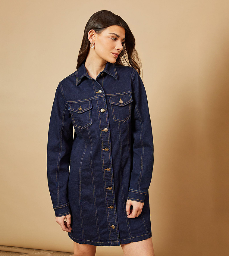 Women's Dresses Oasis Denim Dress Oasis Denim Midi Dress Shop