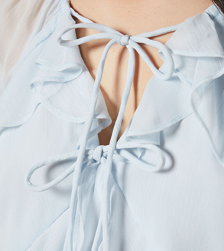Boho Ruffle Bell Sleeves Top